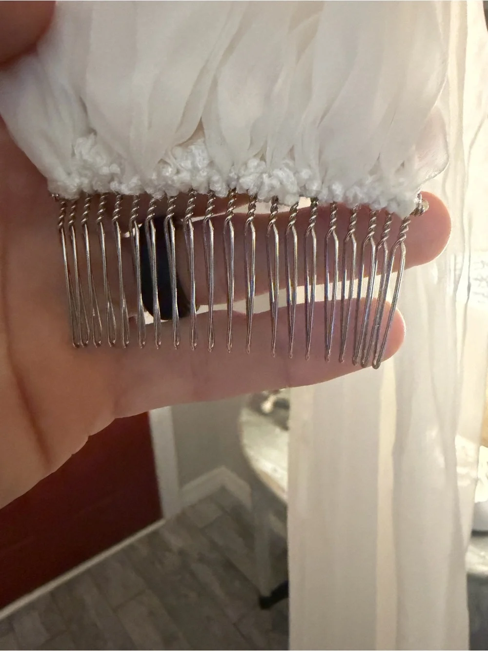 Elegant, Ivory 96 inch SILK CHIFFON WEDDING Veil